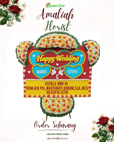 Papan Bunga Pernikahan Peneket